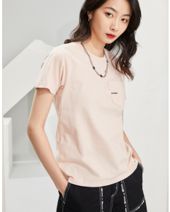 DICKIES SS TEE WITH CHEST POCKET - PEACH WHIP